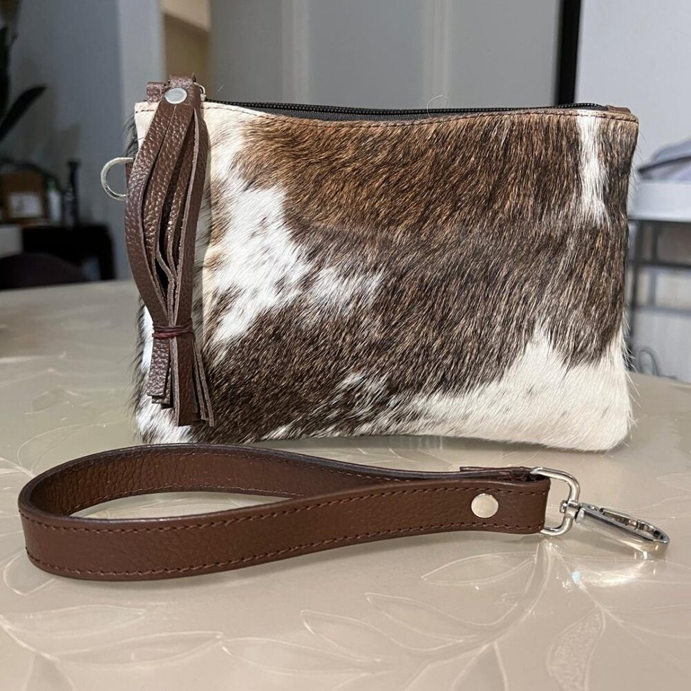 “Genuine Leather Crossbody Purse & Clutch – Premium Cowhide Handbag